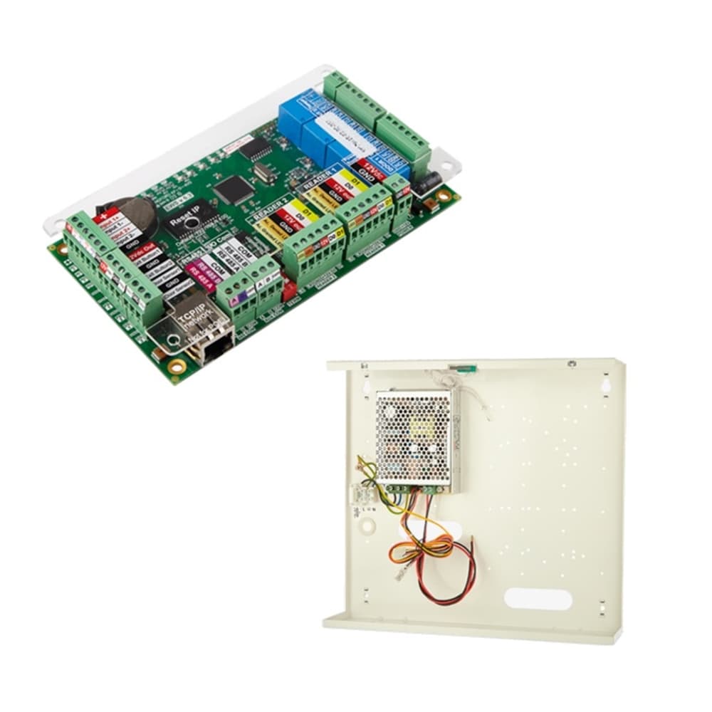 KIT DE CONTROLADORA ACCESO 1 o 2 PUERTAS + CAJA Y FUENTE ALIMENTACIÓN