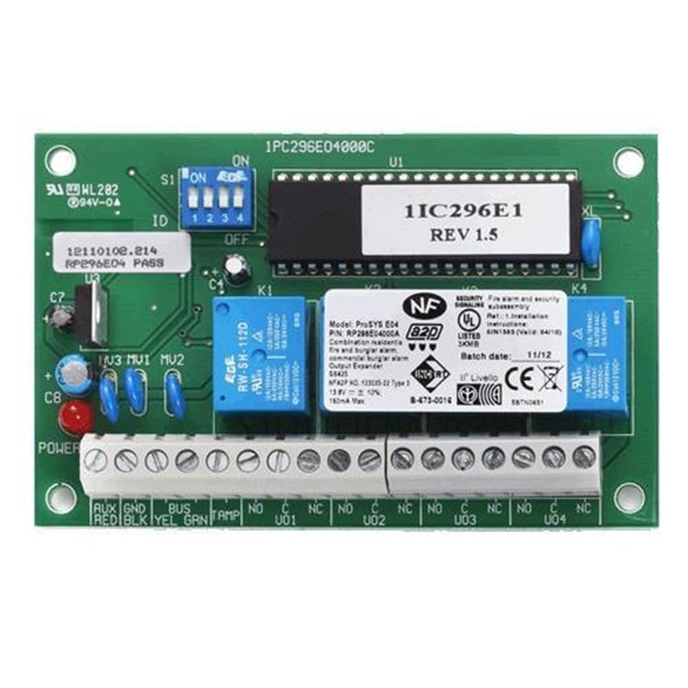 Módulo expansor de 4 salidas de relé de 3A para centrales ALIAT y PROGUARD G3