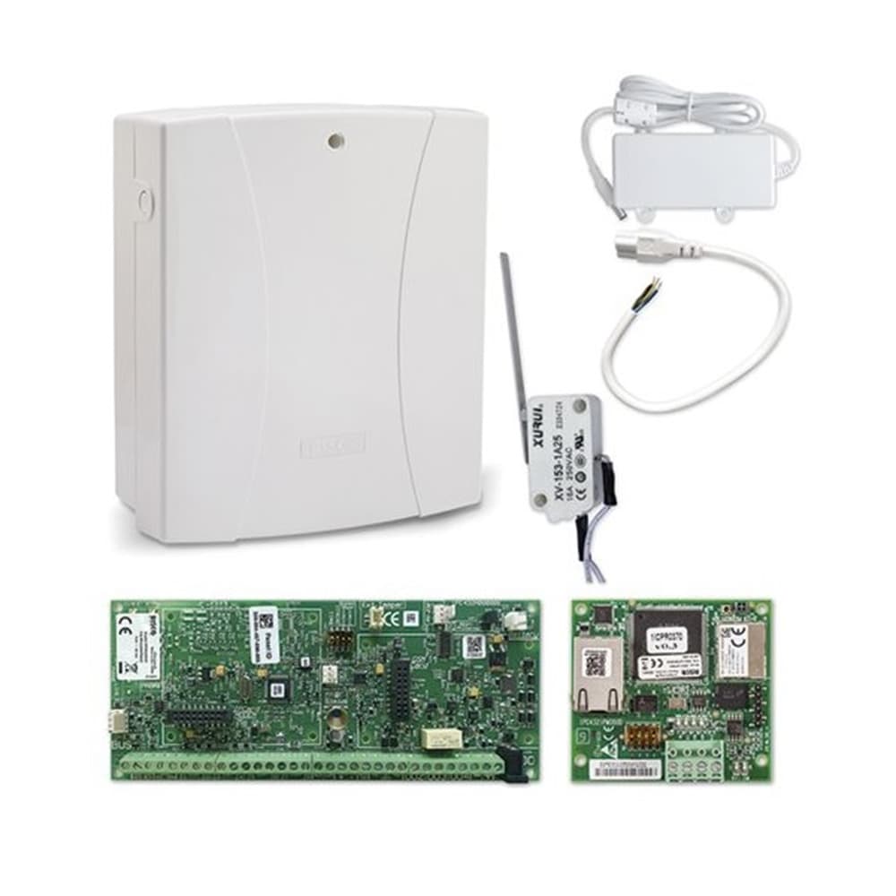 KIT CENTRAL ALIAT 8 ZONAS CABL. (AMPL.50 Z.) + RTC + MODULO IP. SIN TECLADO