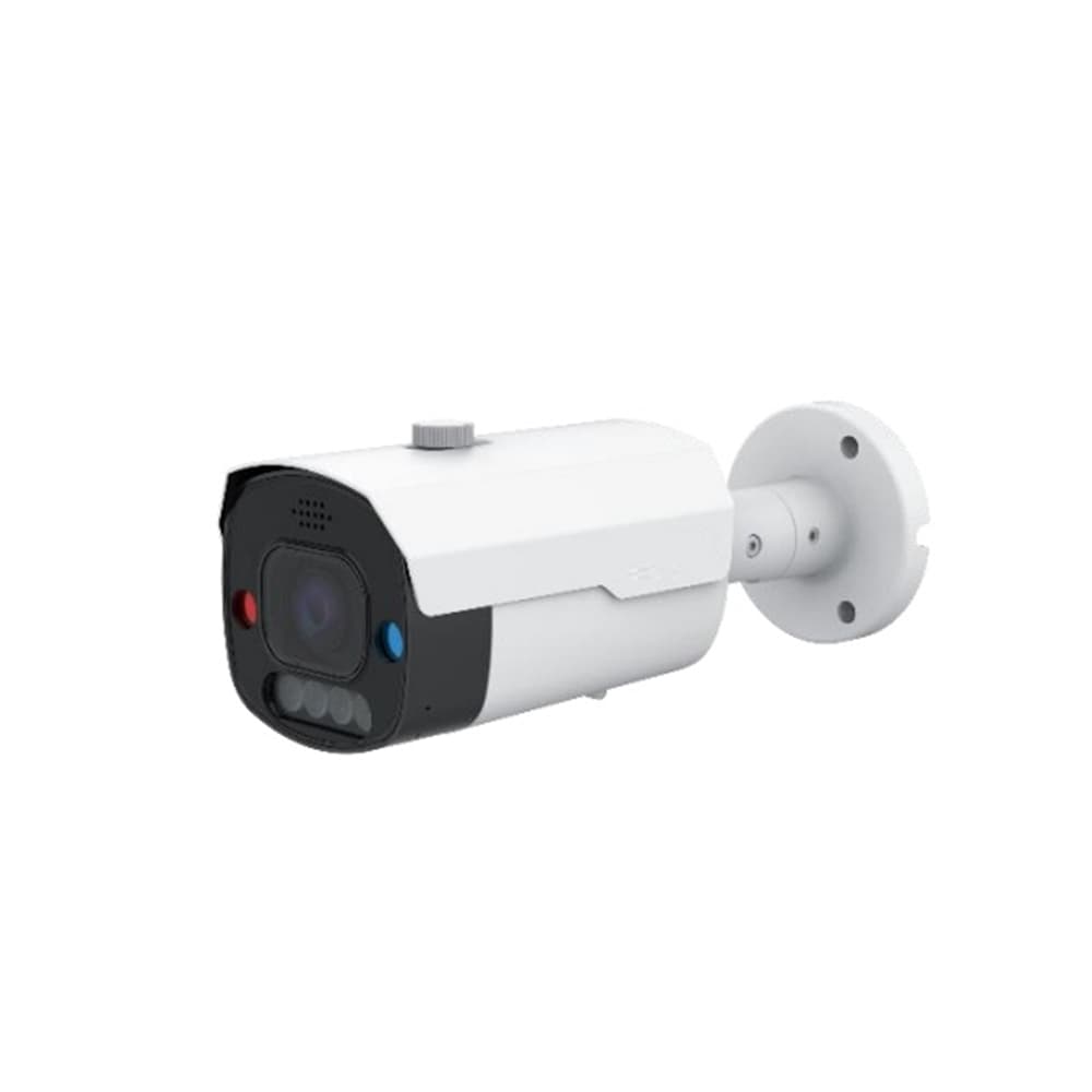 CAMARA IP BULLET VIDEOALERTA 5Mp OPTICA VFM 2.8-12mm IR30m AI, POE, LUZ ESTROBOSC roja/azul MIC ALTAVOZ IP66