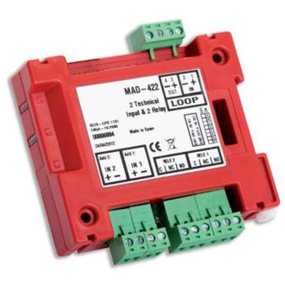 Módulo Analógico de 2 entradas 2 Salidas de Relé libres de tensión