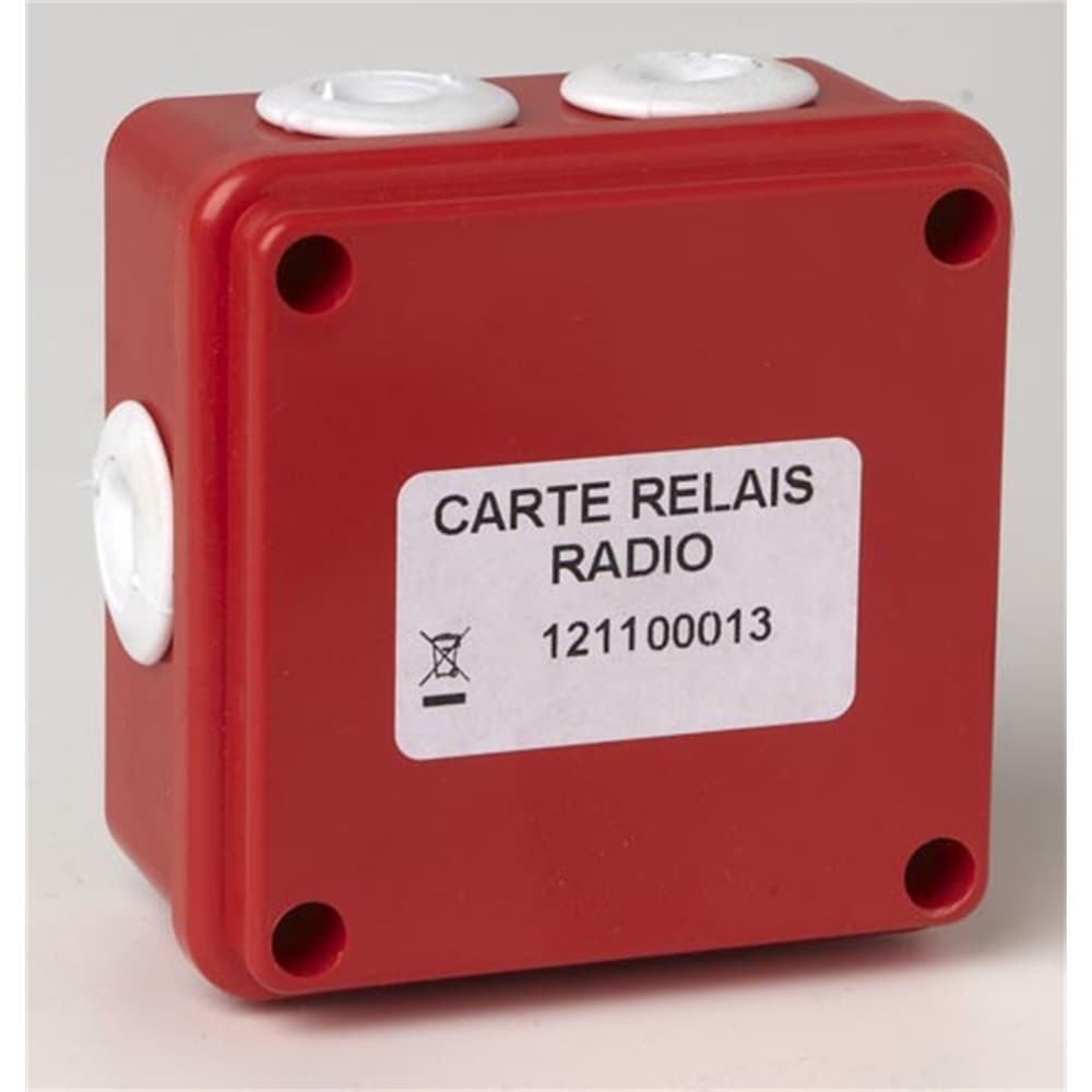 Receptor via radio con salida relé para detector autónomo de humos.