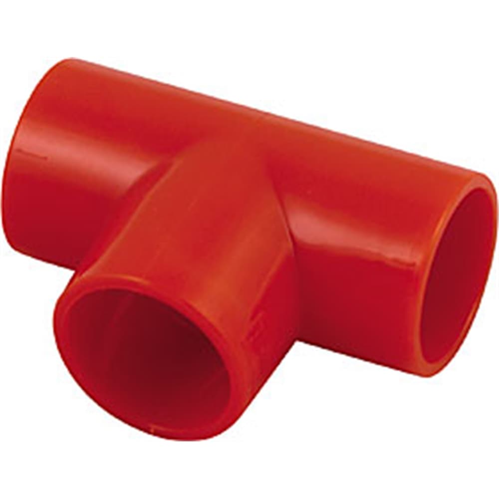 Unión en T para tuberias de 25mm roja deteccion aspiración