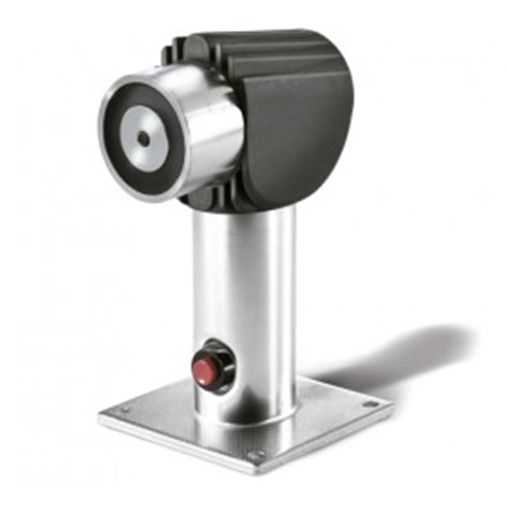 Retenedor de puerta electromag 40kg tierra/pared con soporte