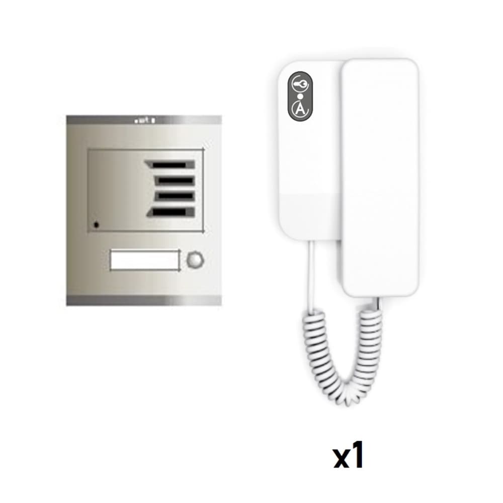 Kit portero analógico NEOS blanco 1 línea