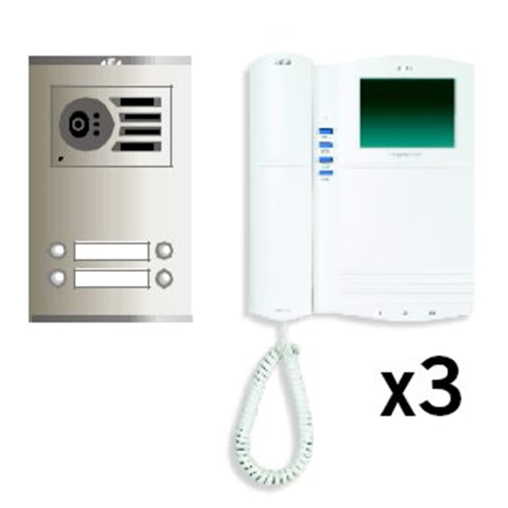 Kit vídeo digital Coaxial Color Compact S2 3 línies