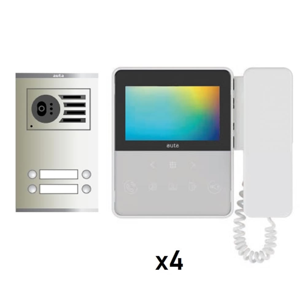 KIT VIDEO D. VISUALTECH NEOS MANGO BLANCO S2 4 LINEAS