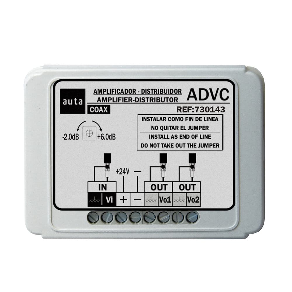Amplificador señal de video coaxial