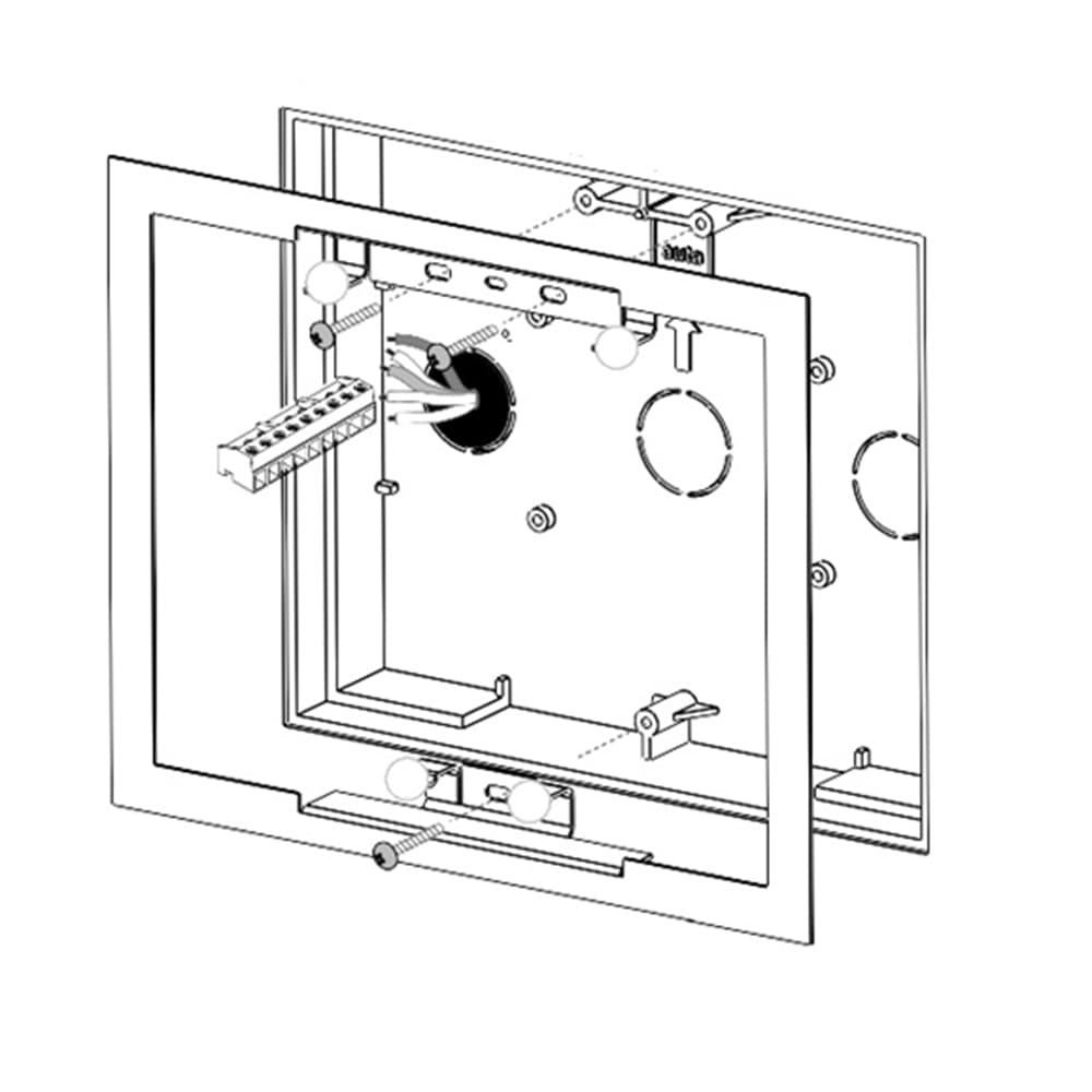 Cadre de garniture de moniteur blanc Avant/Slim/E-Compact